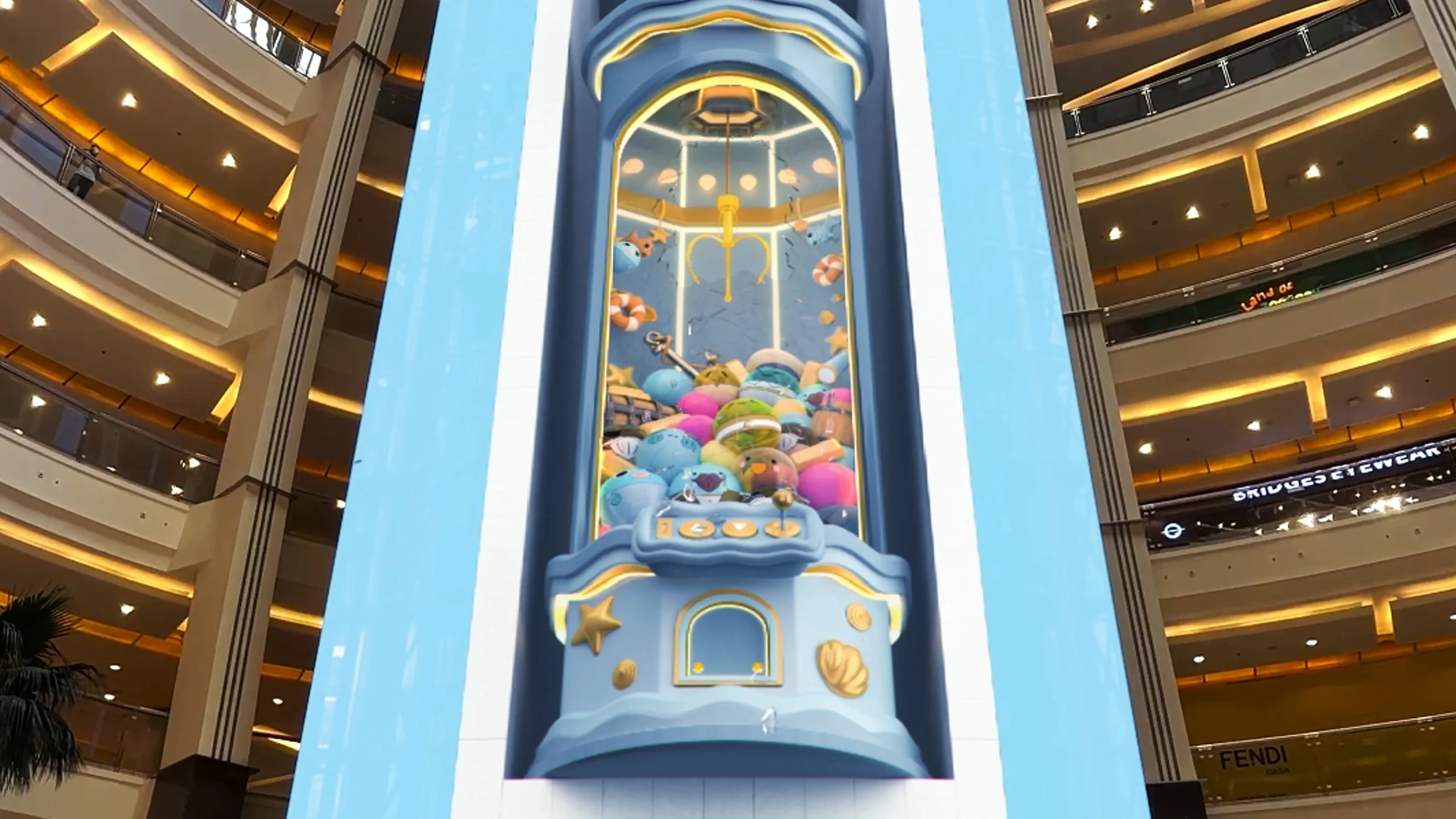 claw machine 3d anamorphic display pacific place